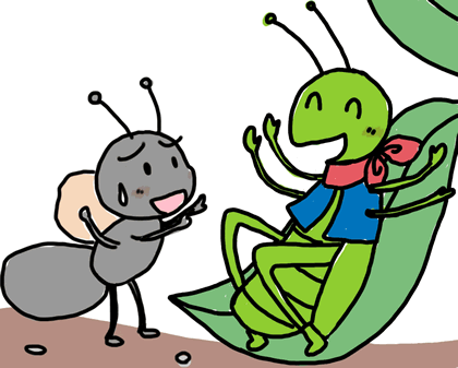 420x337 Clip Art Of Ant And The Grasshopper Ants Hukumusume Fairy Tale