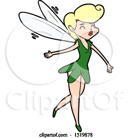 450x470 Cartoon Of A Young Girl With Fairy Wings