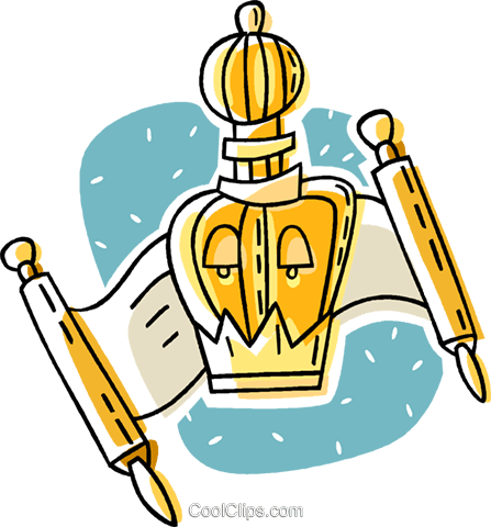 447x480 Scroll Jewish Faith Royalty Free Vector Clip Art Illustration