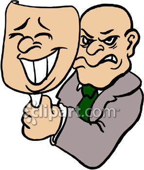 296x350 Two Faced Man Clip Art