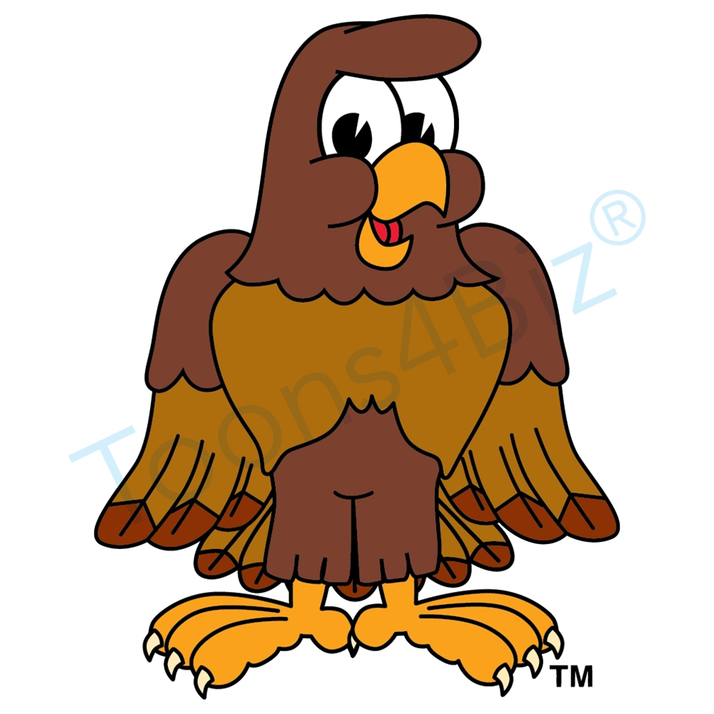 1000x1000 Falcon Mascot Standing Clip Art