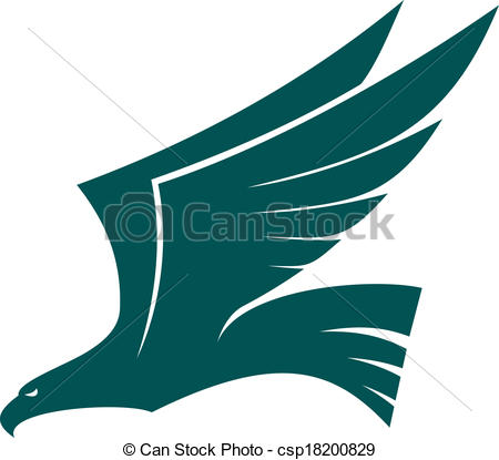 450x415 Flying Falcon Clipart