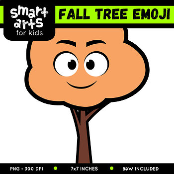 350x350 Fall Tree Emoji Clip Art By Smart Arts For Kids Tpt