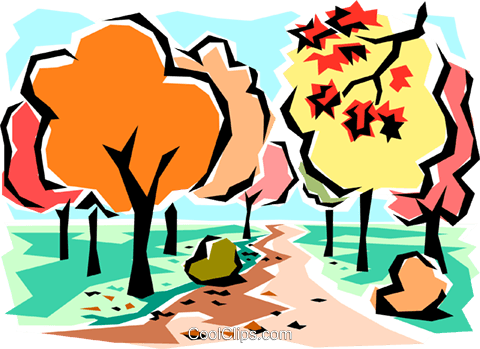 480x349 Fall Scene Royalty Free Vector Clip Art Illustration Natu0002