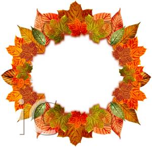 300x292 Clipart Picture Of A Fall Leaves Wreath