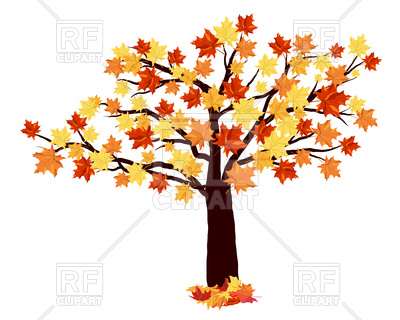 400x320 Autumn Maple Tree Royalty Free Vector Clip Art Image