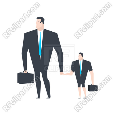 400x400 Businessman And Son. Business Family. Royalty Free Vector Clip Art