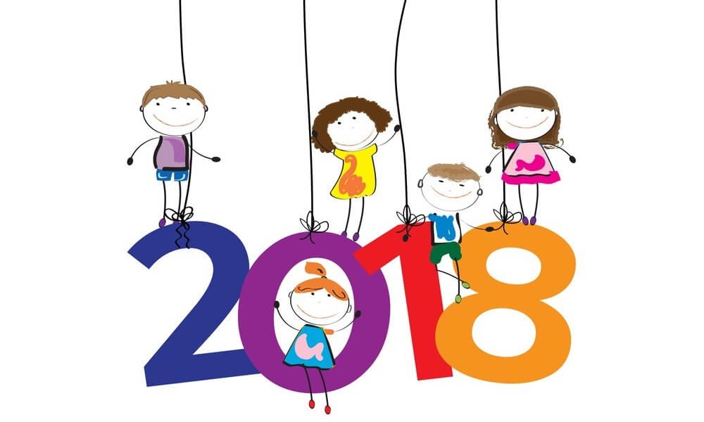 1000x600 Printable New Year 2018 Coloring Pages