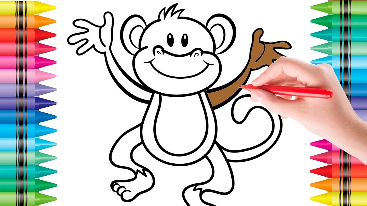 1280x720 Special Coloring Picture Of Monkey Wanted Pictures Monkeys