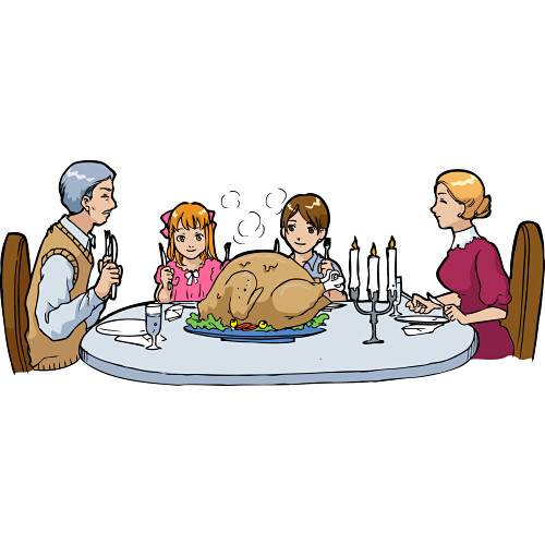 500x500 Dinner Table Clip Art Family Dinner Table Cli 15977