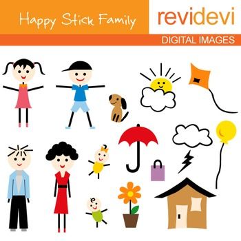 350x350 5 Family Members Clip Art