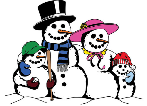 500x362 Funny Family Clipart Clipart Family Snowman 8