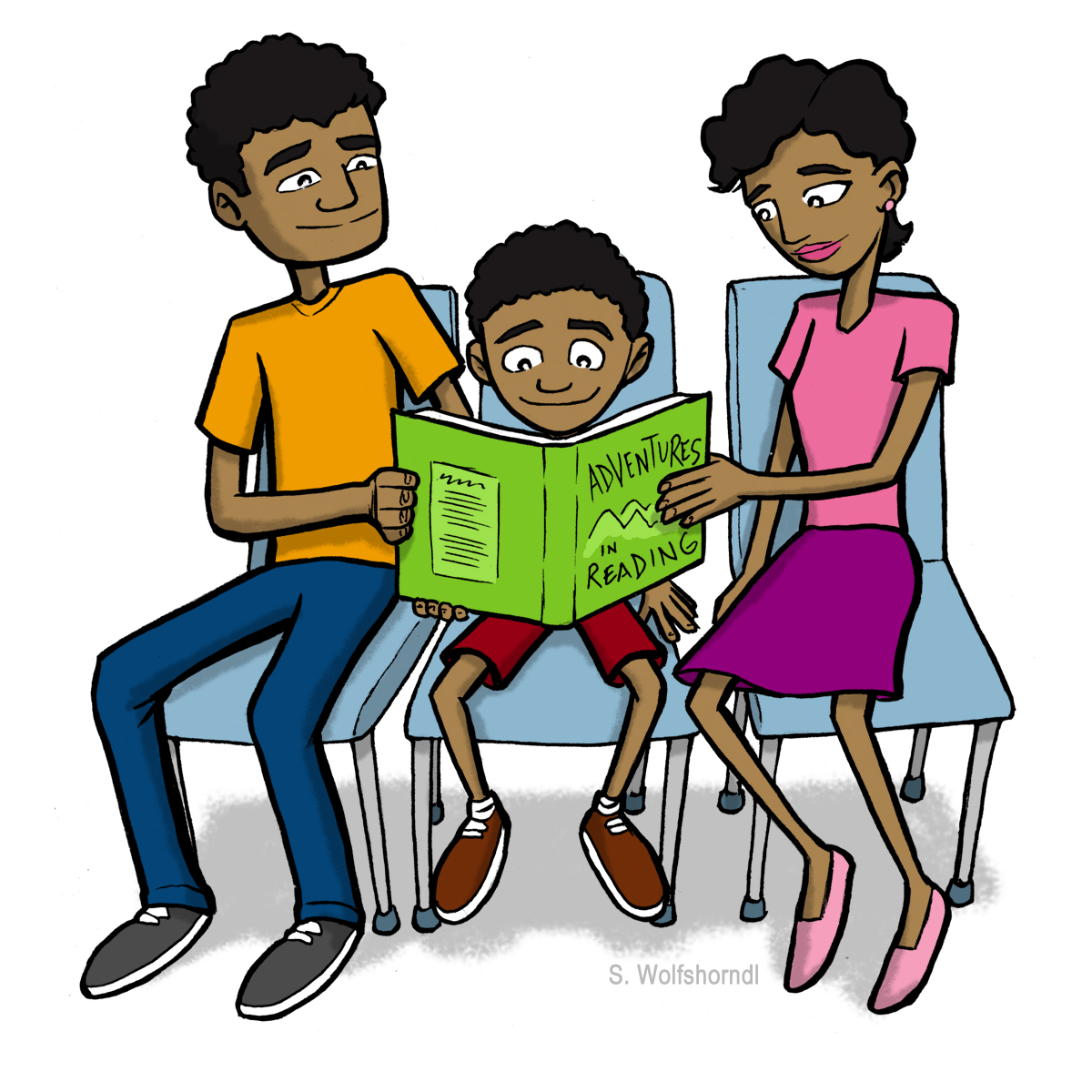 1200x1200 African American Clipart Family Free