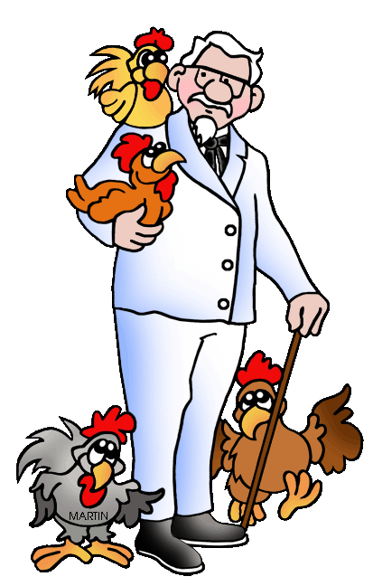 413x648 Business Clip Art By Phillip Martin, Harland Colonel Sanders