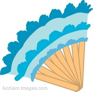 300x295 Clip Art Of A Lacy Blue Fan