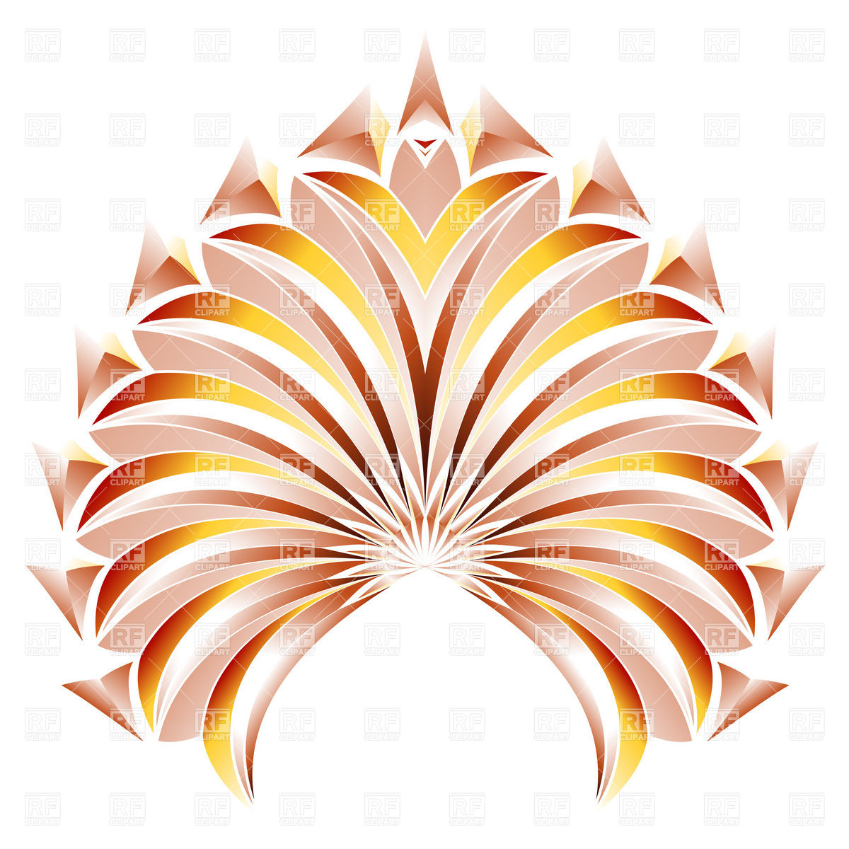1200x1200 Fan Shaped Design Royalty Free Vector Clip Art Image