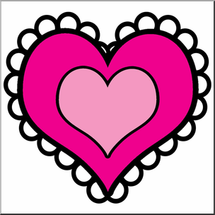 304x304 Clip Art Fancy Heart Color I Abcteach
