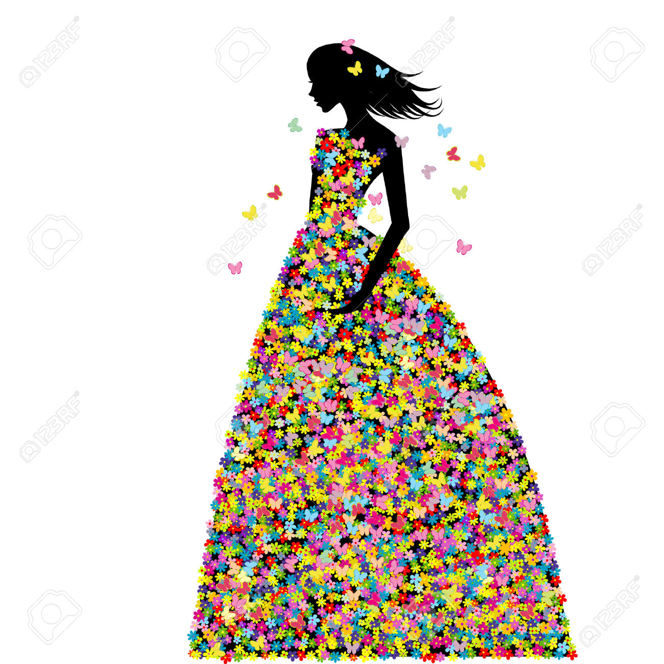 1300x1300 Spring Dress Clipart