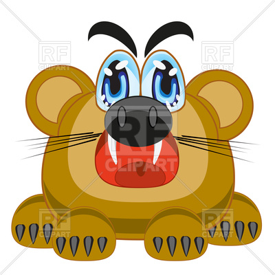 400x400 Fantastic Cartoon Angry Beast Royalty Free Vector Clip Art Image