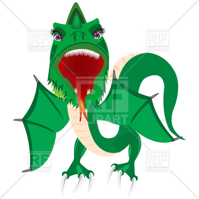 400x400 Fantastic Dragon Royalty Free Vector Clip Art Image