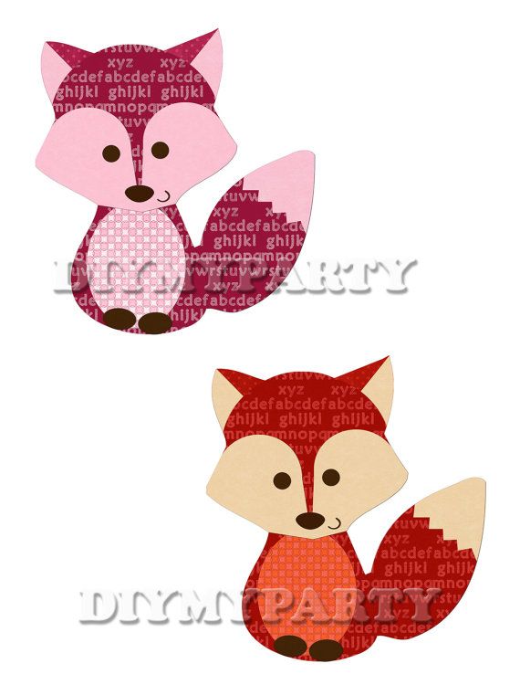 570x738 Printable Party Decor Foxes Clip Art Foxes Clipart Birthday