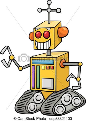 335x470 Robot Fantasy Character Cartoon. Cartoon Illustration Of Vector