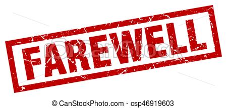 450x215 Square Grunge Red Farewell Stamp Vector Clipart