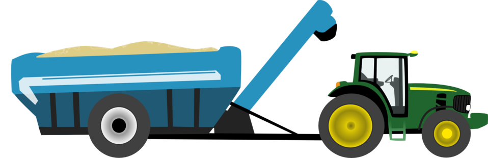 958x310 Public Domain Clip Art Image Farm Tractor With Grain Cart Id