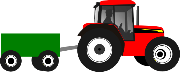 600x243 Red Cartoon Tractor Clip Art