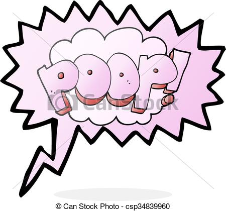 450x420 Freehand Drawn Speech Bubble Cartoon Poop! Text Clip Art Vector