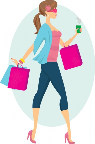 398x600 Shopping Clipart Fashion Shopping Girls Clip Art Free Vector