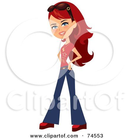 450x470 Unique Young Girl Clipart