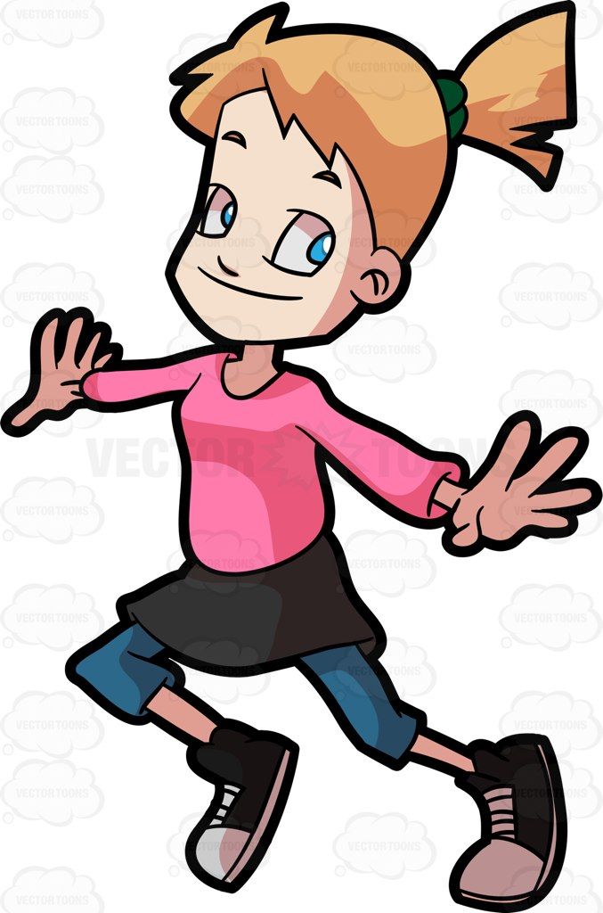 677x1024 A Preadolescent Female Running Fast