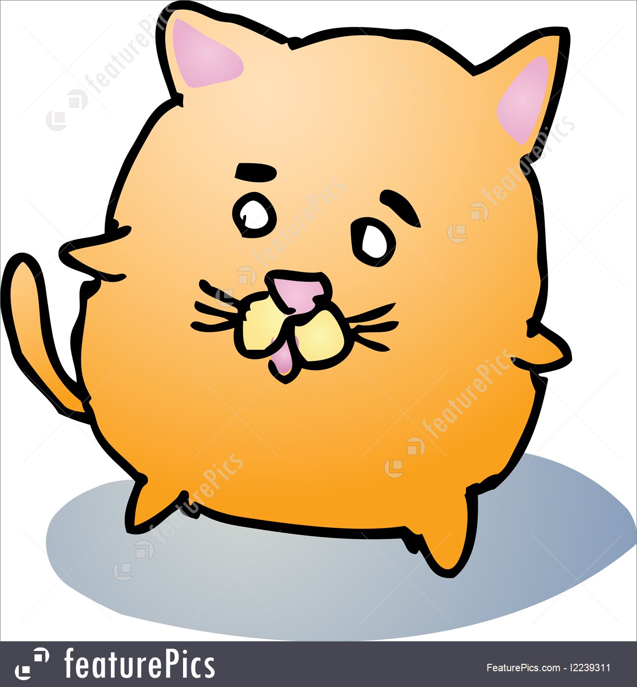 1291x1392 Illustration Of Fat Cat Cartoon