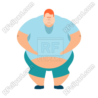 400x400 Fat Guy Royalty Free Vector Clip Art Image