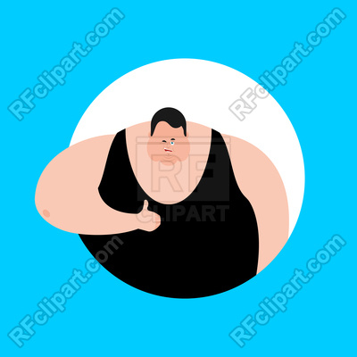 400x400 Fat Thumbs Up And Winks Emoji Royalty Free Vector Clip Art Image