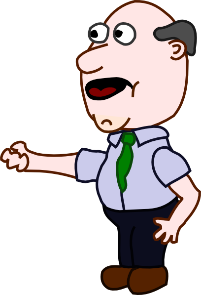 408x597 Bald Fat Man Clip Art