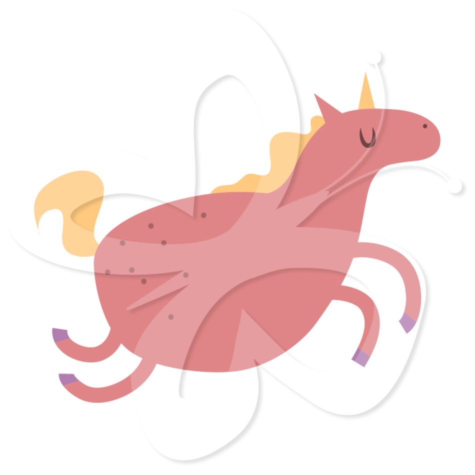 950x950 Fat Unicorn Clip Art Free Image