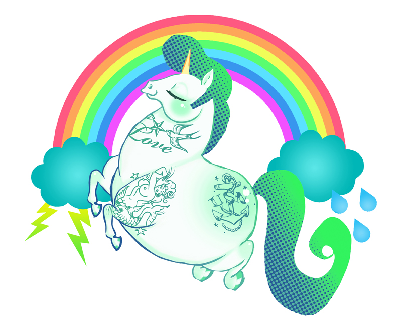 813x648 Fat Unicorn Rockabilly By Tankmeth