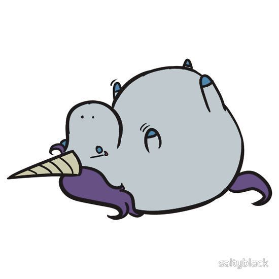 550x550 Fat Unicorn Drawing