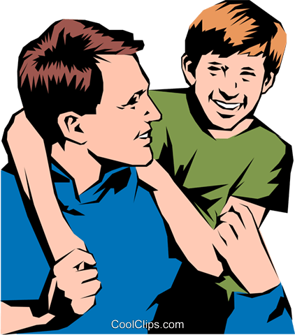422x480 Father Amp Son Royalty Free Vector Clip Art Illustration Peop0836