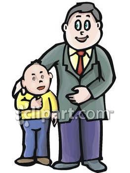 263x350 Daddy With Son Clipart