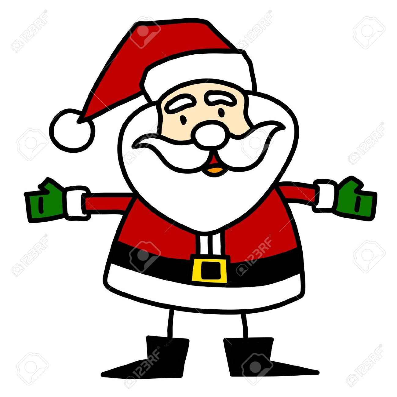 1300x1300 Santa Cartoon Clip Art 101 Clip Art