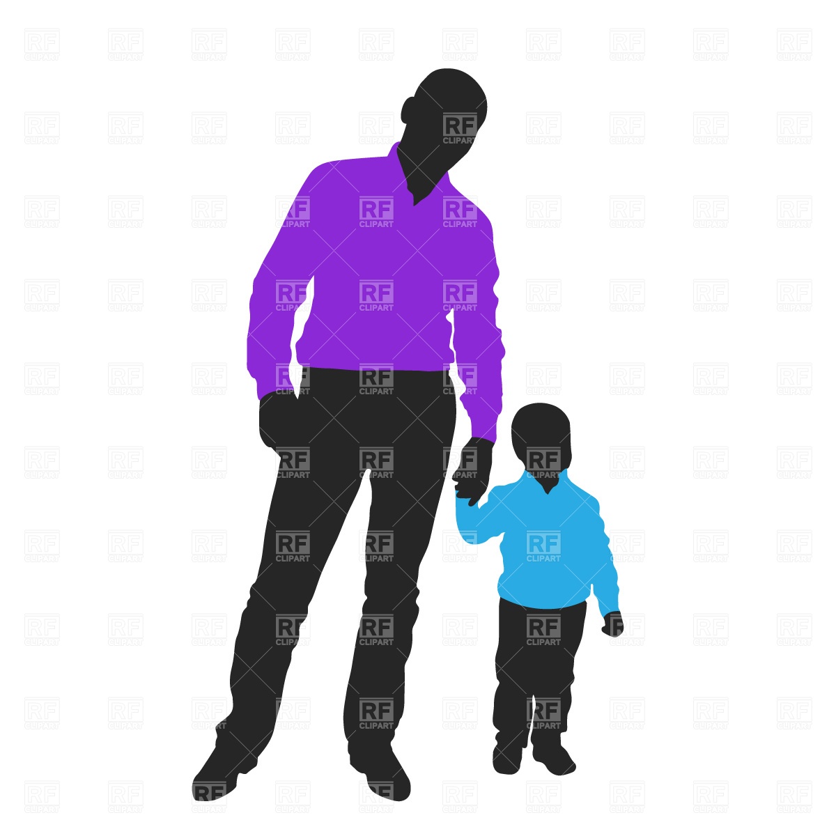 1200x1200 Father And Son Free Download Vector Clip Art Image