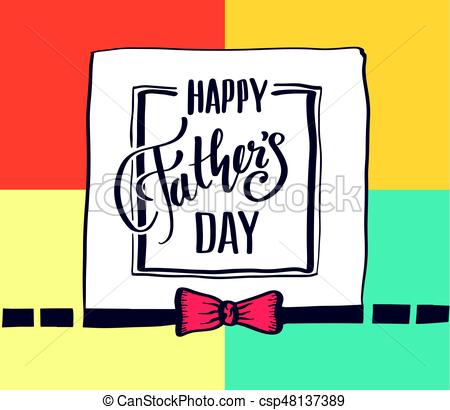 450x410 Father's Day Card. Vector Illustration Vector