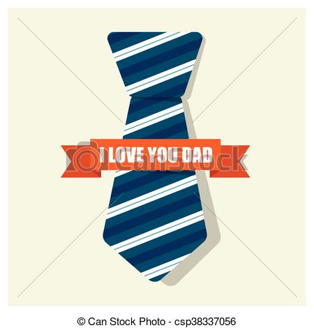450x470 Happy Fathers Day Card Design With Big Tie Clipart Vector