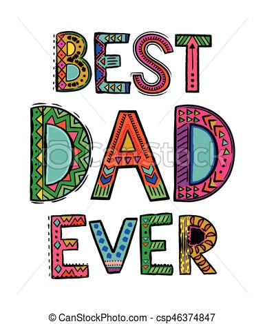 385x470 Happy Fathers Day Card. Hand Drawing Greeting Card Father S Eps