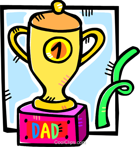 459x480 Fathers Day Trophy Royalty Free Vector Clip Art Illustration