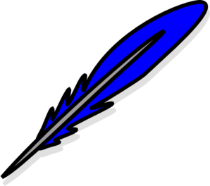 298x264 Blue Feather Clip Art