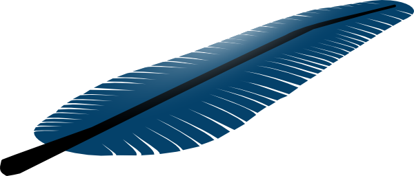 600x256 Blue Feather Clip Art Free Vector 4vector